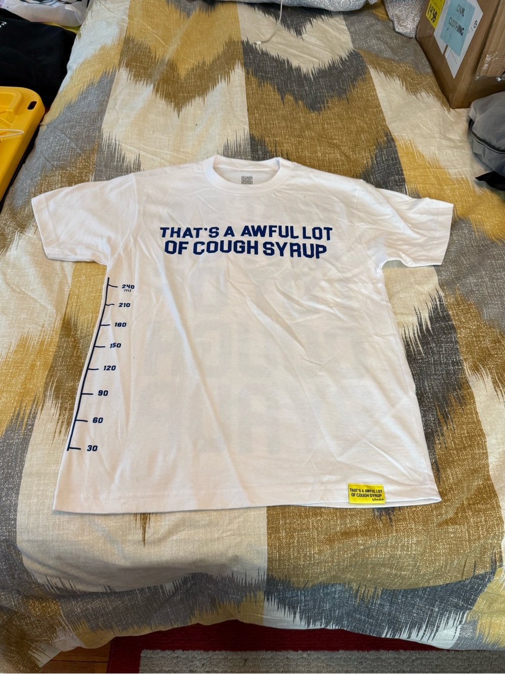 ALOC Mens Tee That's A Awful Lot of Cough Syrup Size M